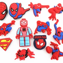 24 шт./лот Человек-паук аксессуары для обуви shoe Талисманы Украшения для обуви для Croc браслет Малыш подарки