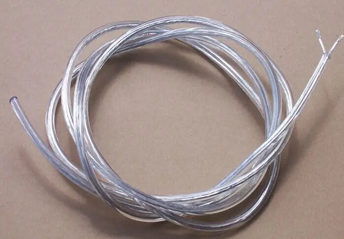 

10m/lot Lighting lamps transparent plastic PVC electrical wire pendant light power cord 2*0.75mm power cord meters copper core