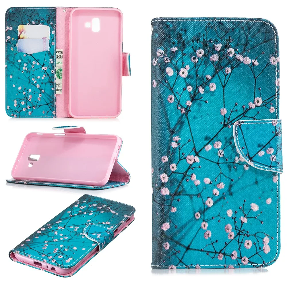 Butterfly Bear Feather Case For coque Samsung Galaxy J6 Plus 2018 S9 A6 A7 A8 J4 Funda Etui | Мобильные телефоны и