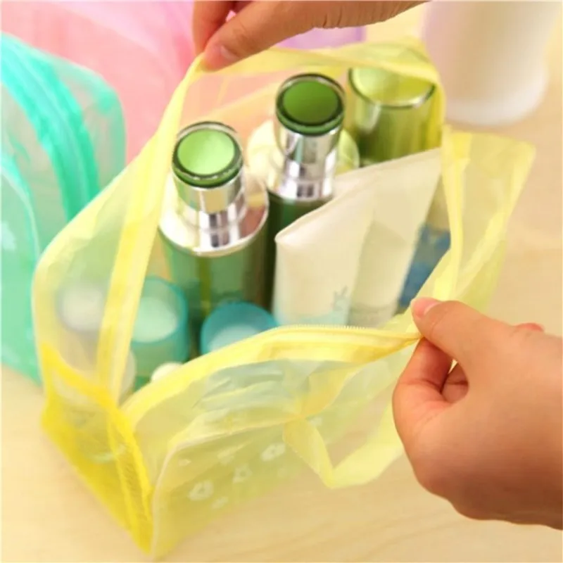 ETya 1 قطعة PVC للماء النساء التجميل أكياس سعة كبيرة الإناث حقيبة مستحضرات تجميل إكسسوارات السفر سستة الجمال تخزين منظم