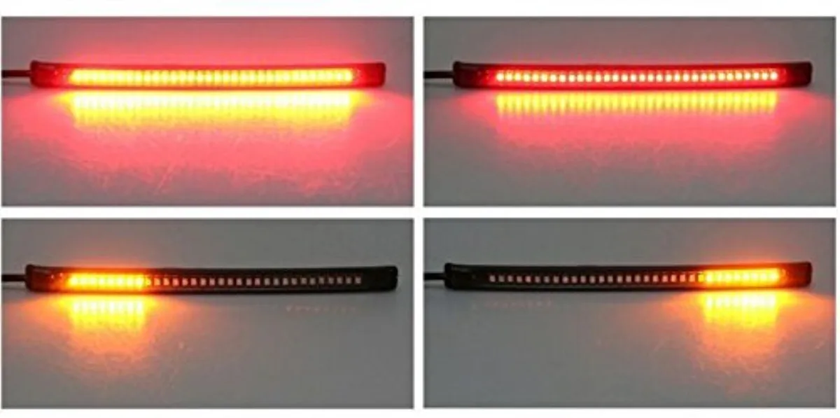 Мотоциклетный светильник, планка, 32 светодиодный, 8 дюймов, гибкий светодиодный, для мотоцикла, задний тормоз, стоп, сигнальный светильник, универсальный для Harley, для Davidson