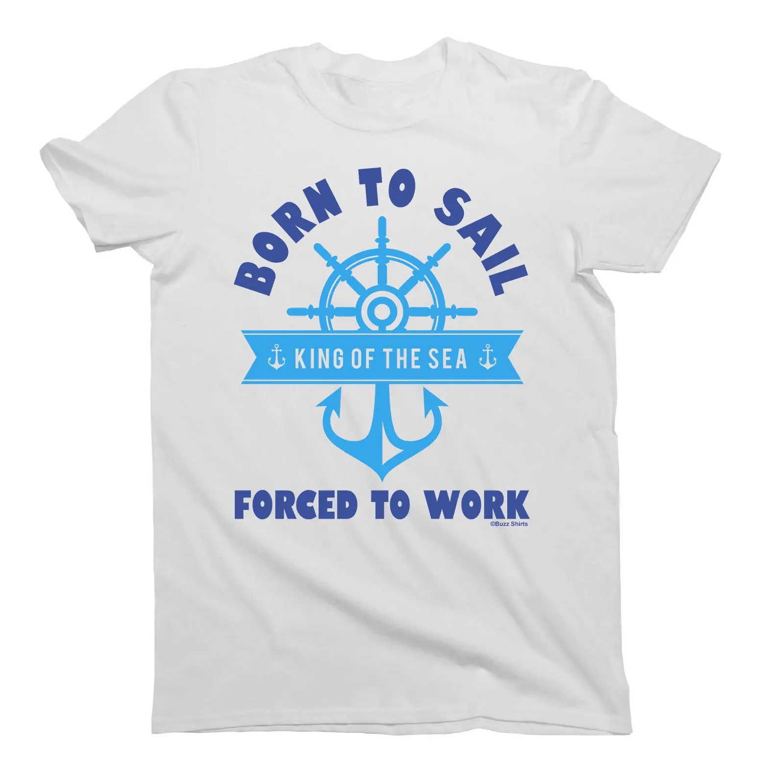Born To парусник King of The Sea футболка sailinger Herren Damen унисекс подходит 100% хлопок короткий