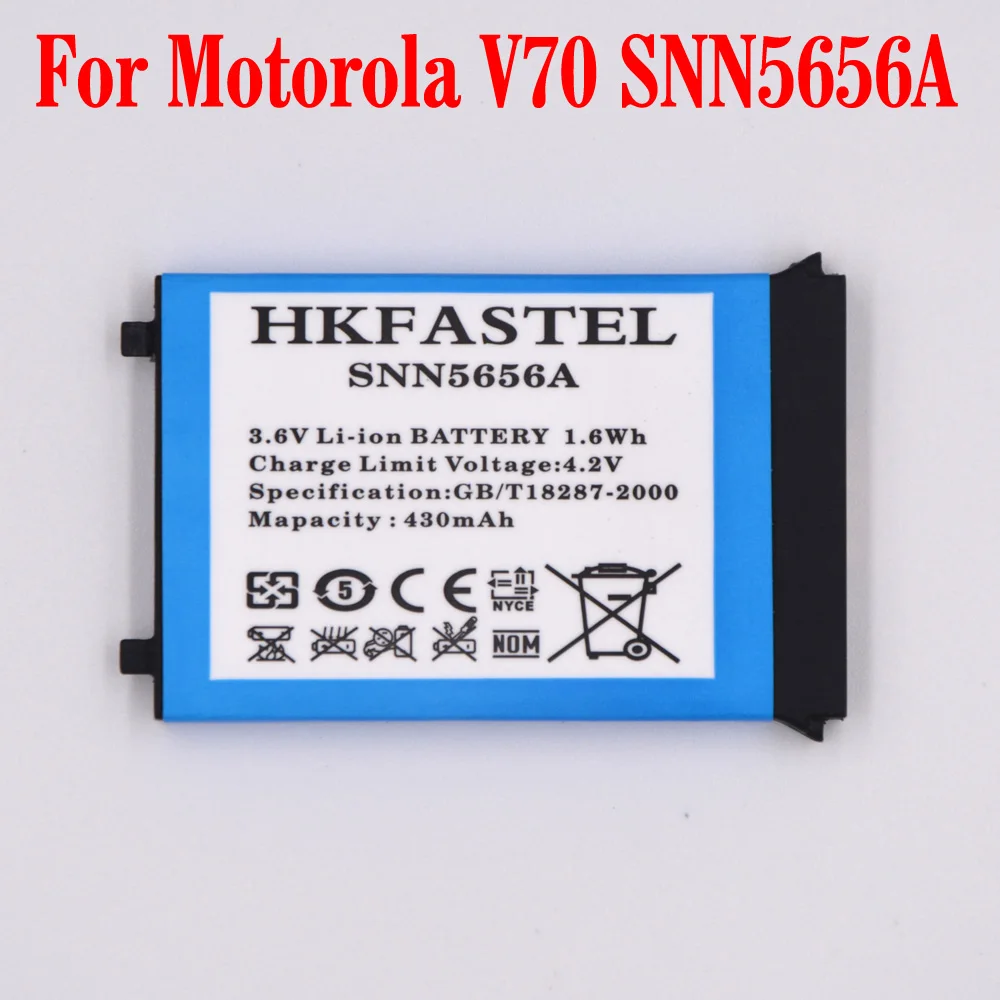 HKFASTEL New SNN5656A Li ion Mobile Phone Battery For Motorola V70 Cell