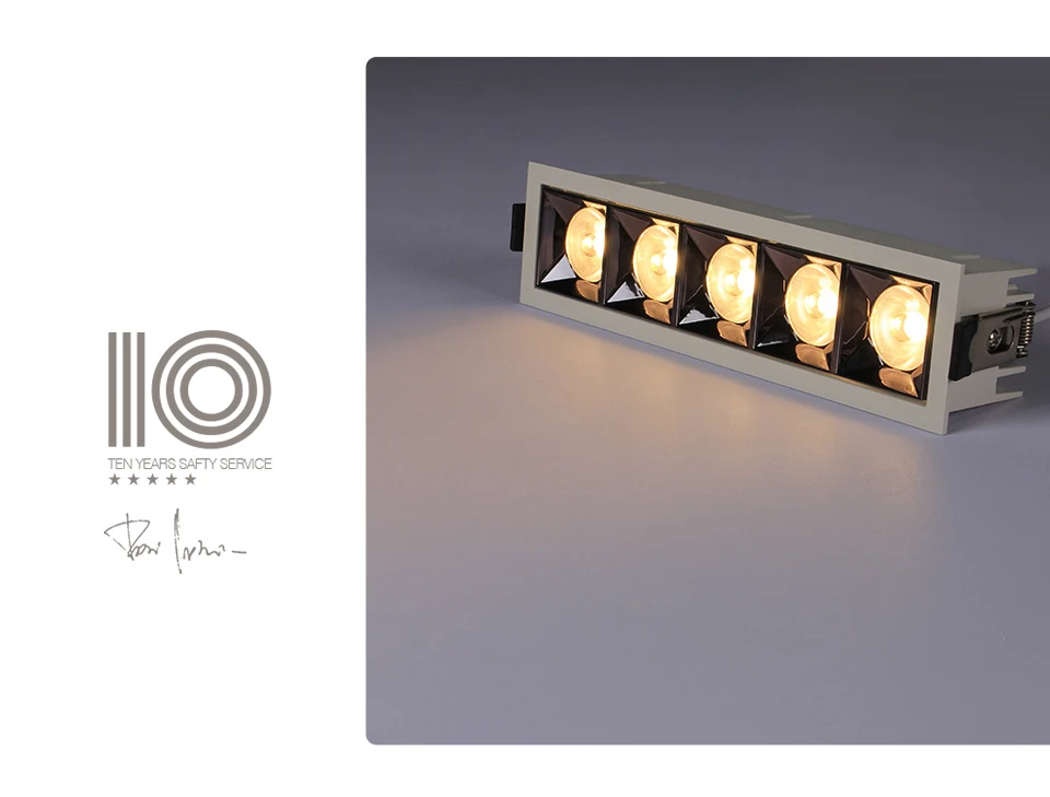 Conduziu a Luz do Ponto do Teto Lâmpada do Teto Quadrado sem Principal Aisilan Grade Simples Incorporado Downlight Luzes Linha Cree Cri Cob 4 do teto simples incorporado downlight luzes linha