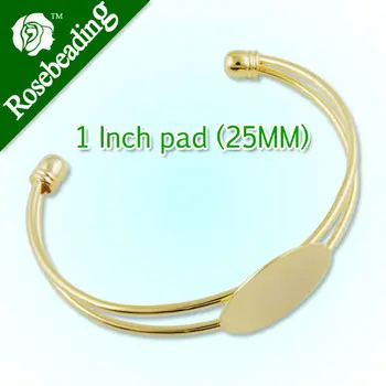 

Bracelet With 25MM Pad,Cuff,Adjustable,bracelet blanks,cuff bracelet blank,Sold 10PCS Per Lot