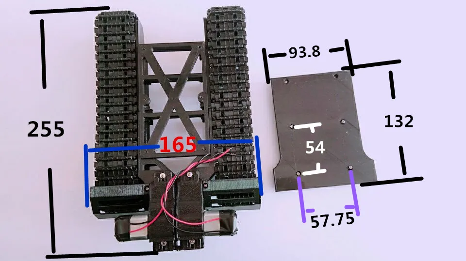 3d печать демпфирования Танк шасси Подвеска DIY для робота arduino SN6100