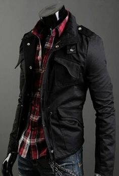 Быстрая, модные мужские куртки, осеннее пальто, верхняя одежда, весенняя куртка, Мужское пальто, 5 цветов, 6 размеров, Прямая поставка G04 - Цвет: Черный