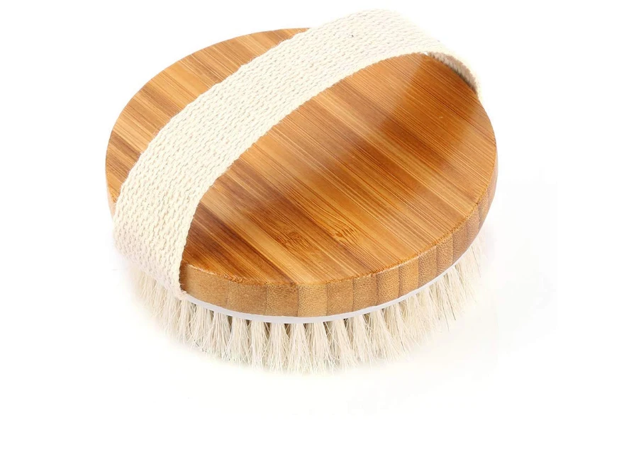 TREESMILE деревянная щетка для ванны тело дерево для массажа отшелушивающая душевая кисть из конского волоса натуральная щетка для чистки ванной комнаты D30