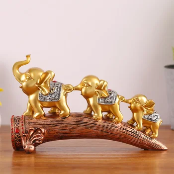 

creative resin three cute elephant statue home decor crafts room decoration objects resin animal figurines Wine cabinet ornament