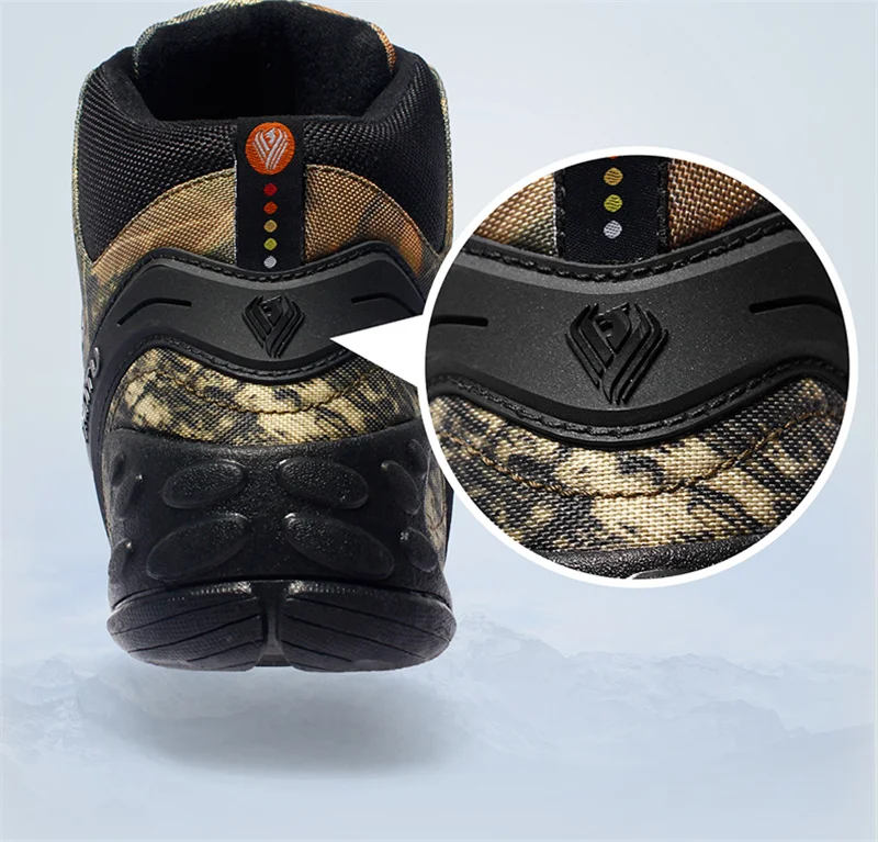 Мужская водонепроницаемая парусиновая походная обувь противоскользящие дышащие ботинки Рыбацкая альпинистская обувь с высоким берцем треккинговые кроссовки Большие размеры 45 46