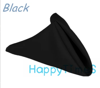 

100pcs/lot Wedding&Banquet Decoration Luxury 40*40cm 100% Polyeste Black Napkin Wedding Cloth Napkins CL013