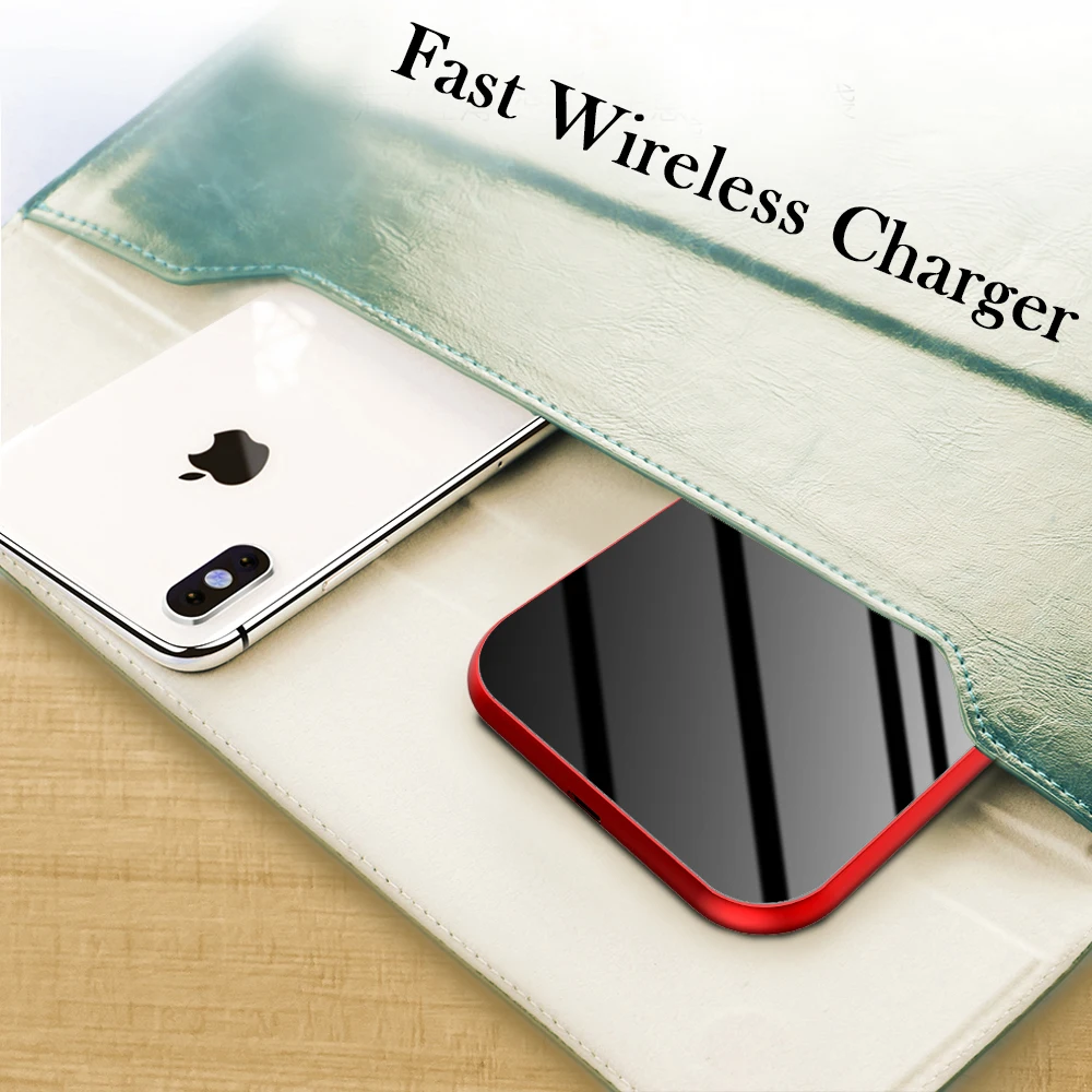 

For Iphone X 8 Plus Qi Fast Wireless Charger For Samsung Note 8 S9 S8 Plus S7 S6 Wireless Charging Pad Base Charger Transmitter