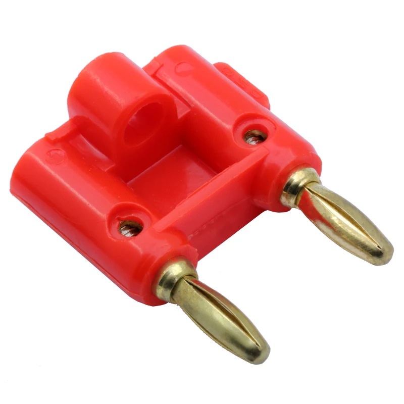 2 шт. позолоченные двойные вилки типа банан|connector plug|connectors goldconnector male |