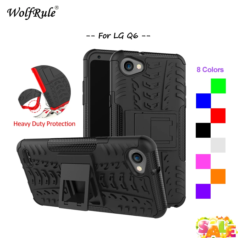 

WolfRule Case For LG Q6 Case TPU & Plastic Kickstand Anti-Knock Cover For LG Q6 Plus Q6a alpha Case For LG Q6 Cover Fundas 5.5''