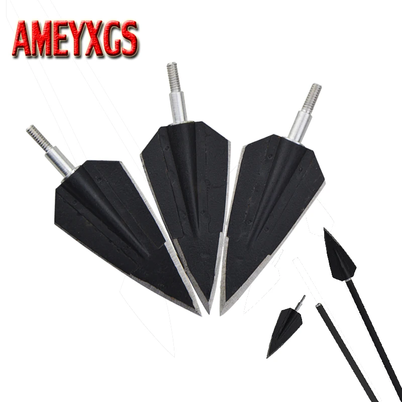 

6pcs Archery 2 Blade Broadheads 150 Grain Practice Blades Arrowhead Compound Bow Hunting Accessory
