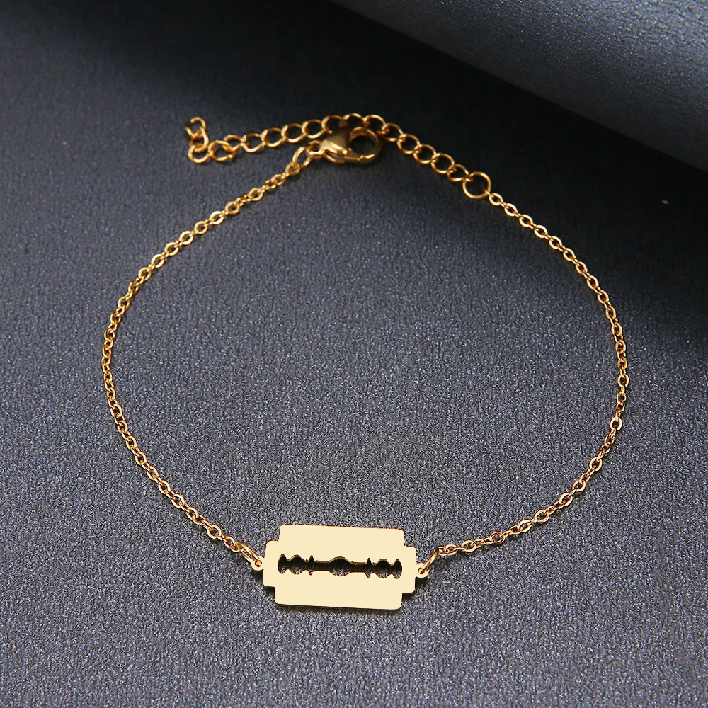 Hibobi Bracelet Stainless Steel Femme Jewelry Blade Charm Bracelets For Women Donot Fade Valentine's Day Bangles Gift (4)