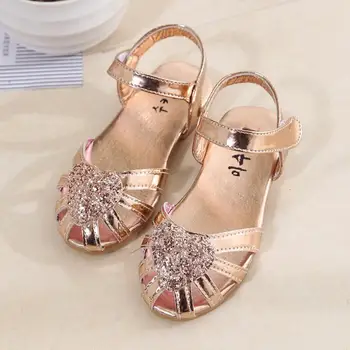 

SKHEK Girls Sandals Summer Toddler Gladiator Sandals Flat Shoes Fashion Children Shoes Girls Princess Kids Soft PU Leather Shoe