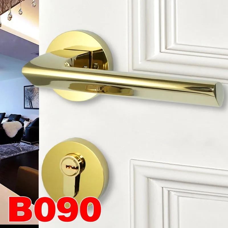 

2018 Time-limited Padlock Fechadura Digital Door Lock Home Decoration Modern Minimalist Indoor Set, Nordic Gold Xingang Style