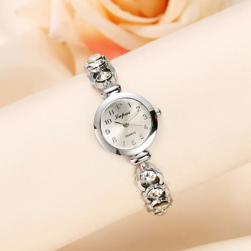 LVPAI Vente chaude De Mode De Lux Femmes Montres Femmes браслет Montre часы Кристалл нержавеющая сталь женские часы Роскошные#15