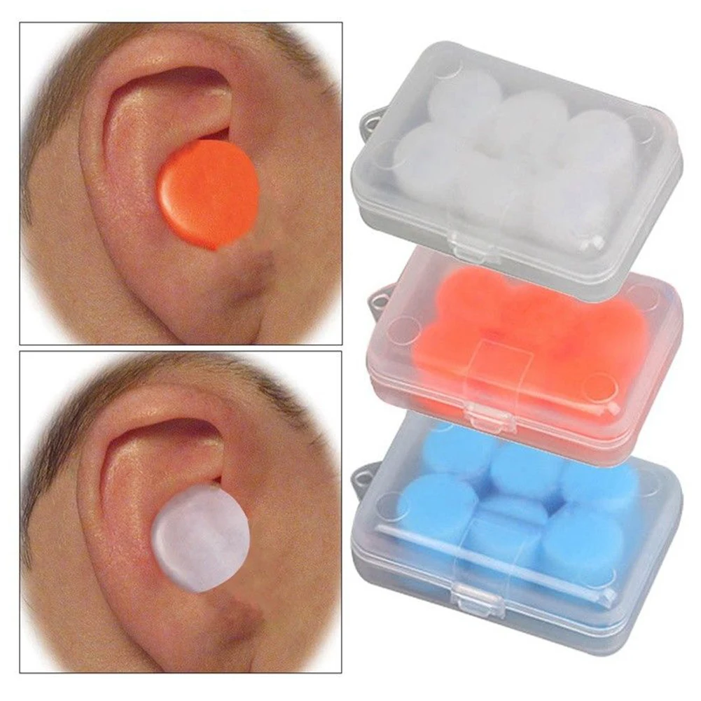 Чем заменить беруши в домашних условиях 6Pcs/Box Waterproof Silicone Soft Water Sports Earplugs Mouldable Showering Prot