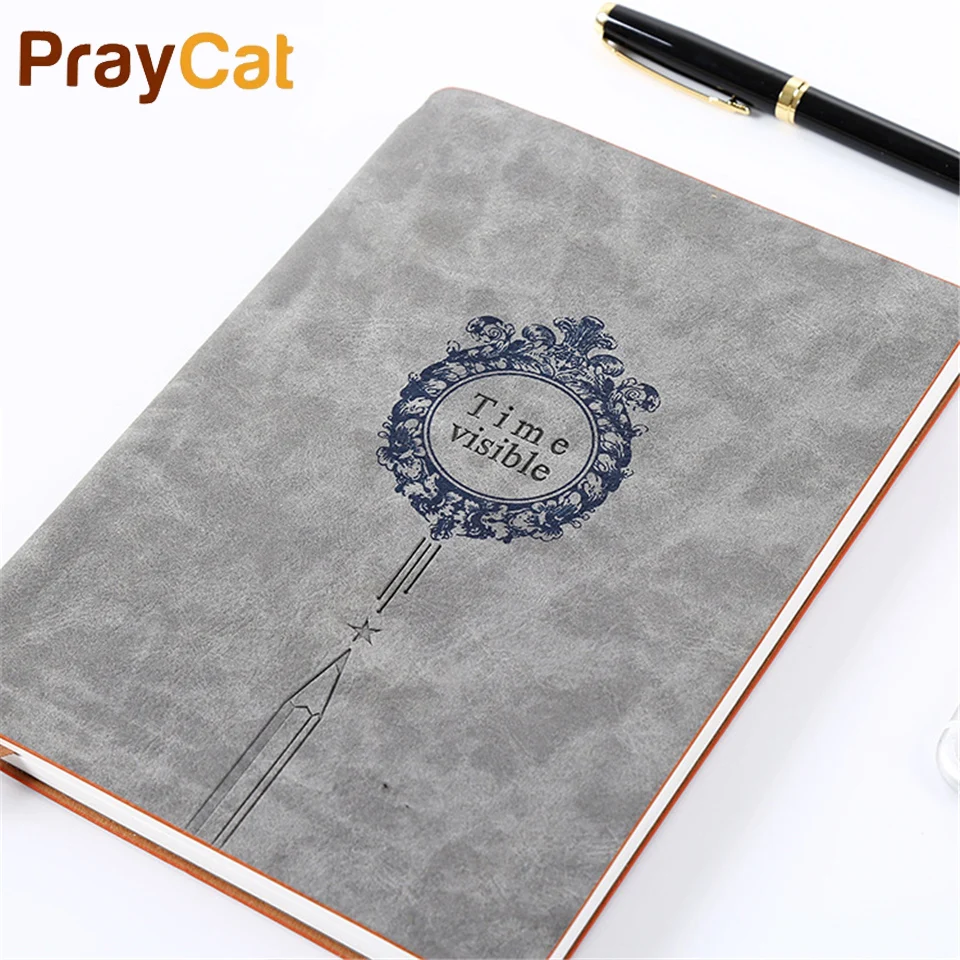 

A5 Planner Grid Notebook Diary Leather Writing 180sheets Journal Notebook Stationery For Students Stationer Custom Logo