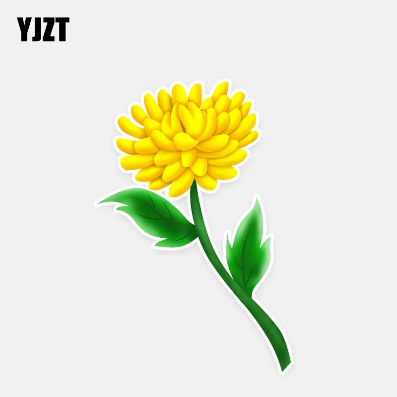 YJZT 9.7*14.6CM Beautiful Chrysanthemum Flower Decor Car Stickers Personalized 11A0961 | Автомобили и мотоциклы