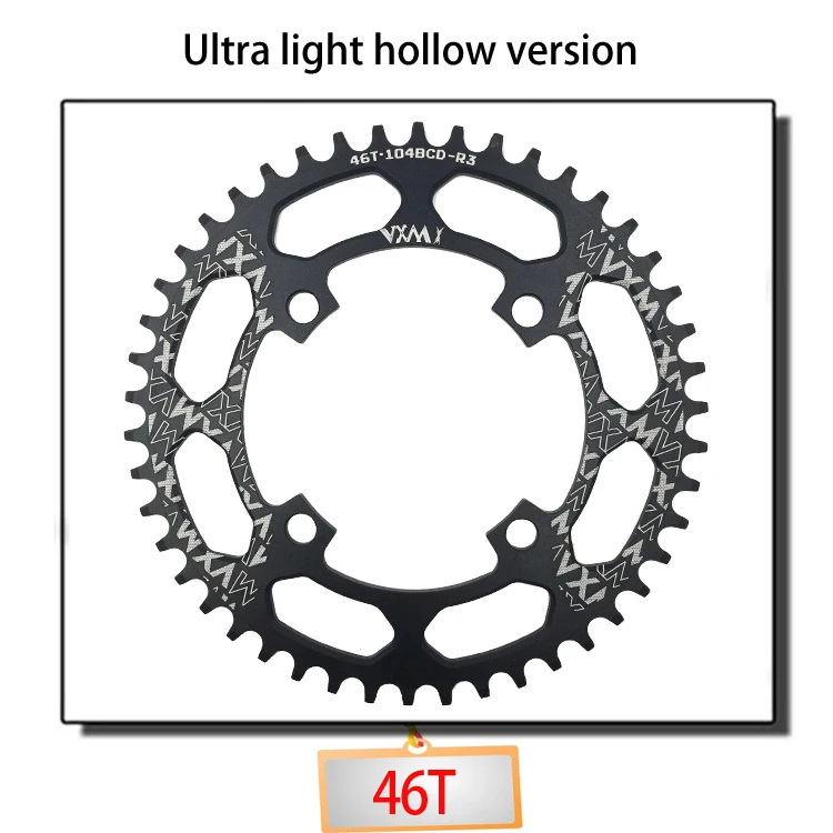 Велосипедная Звездочка VXM 104BCD круглая узкая широкая 30 T/32 T/34 T/36 T/38 T/40 T/42 T/46 T/48 T/50 T/52 T велосипедный шатун со звездами для велосипеда Запчасти - Цвет: R 46T