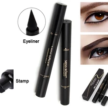 Miss Rose подводка для глаз жидкое средство для макияжа Карандаш Водонепроницаемый черный двухсторонний макияж марки подводка для глаз со штампом карандаш