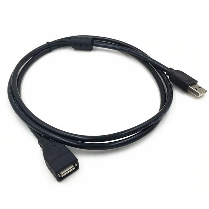 1,5/3/5 m USB кабель-удлинитель для USB2.0 данных для подключения к женскому кабелю Высокоскоростная передача USB Удлинительный провод с магнитным кольцом