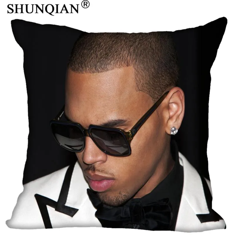 Custom Pillowcase Cover Chris Brown Square Zipper Pillow Cover