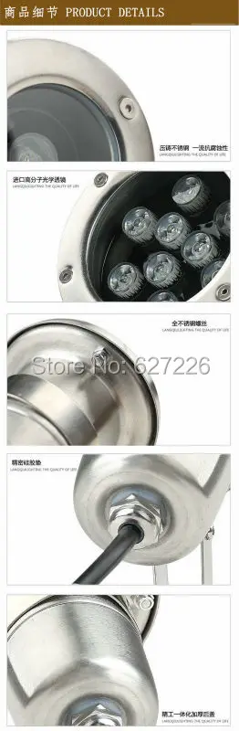 Conduziu a Luz Holofote à Prova Água ao ar Subaquática 220 Rotary Ip68 Underwater d' Livre Holofotes Lâmpada Lagoa 2 Pçs - Lote 12 w 110 v 10 Luzes e Iluminação