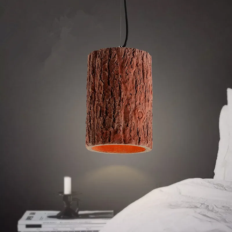 

Retro Loft Nordic stump Style Cement Pendant lights modern led E27 cord pendant lamp for Restaurant living room bedroom kitchen