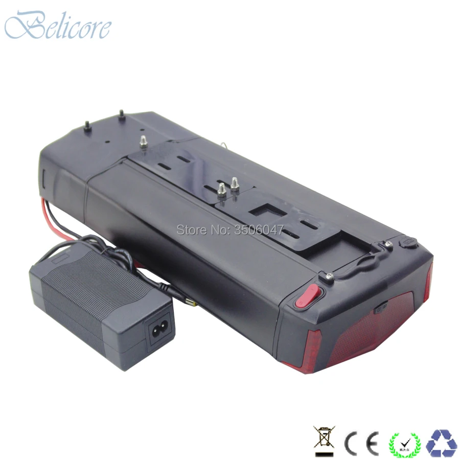 Clearance Electric bicycle rear rack battery pack 500W rear rack  48v 10ah li-ion battery with ebike luggage rack 3