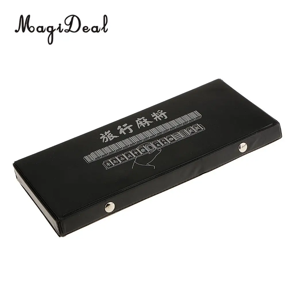 MagiDeal Portable Mini 16mm Mahjong Chinese Traditional Game Gathering Party Game MJ-022 for Camping Hiking Travel Game Kid Toy