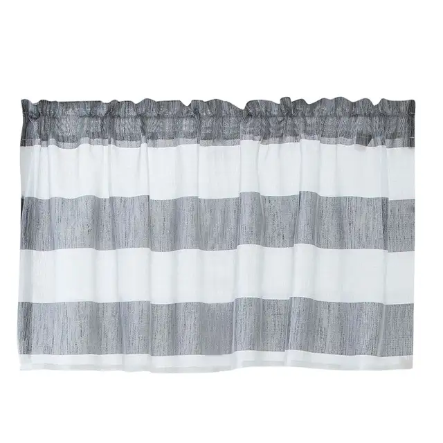 Organza Tulle Curtain Kitchen Short Curtain Set Valance Leaves
