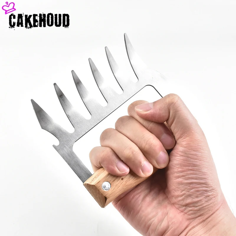 CAKEHOUD Новый зажим для вилки барбекю с медвежьими когтями нержавеющая сталь