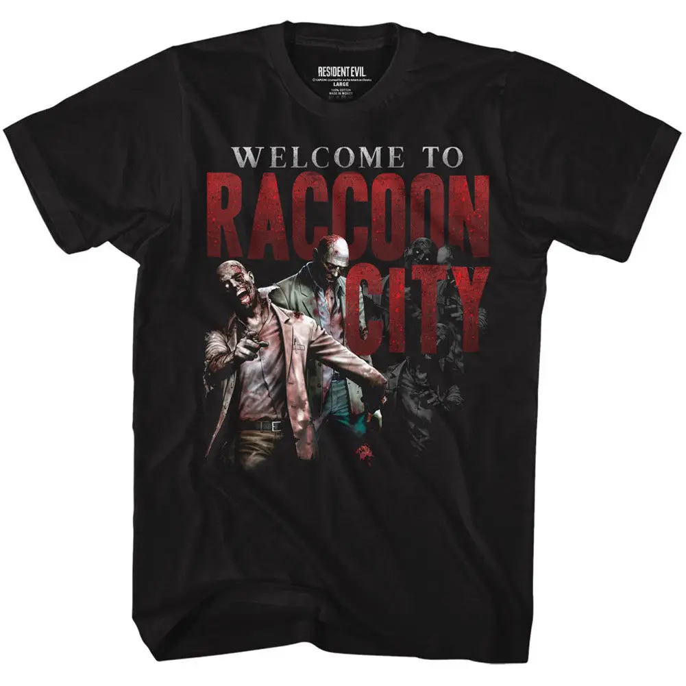 

Resident Evil New Official T-Shirt Welcome To Racoon City BLK Sizes SM - 5XL Cool Casual pride t shirt men Unisex New