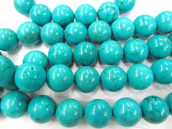 

High Quality 2strands 2-20mm Tibetant Turquoise stone Round Ball Green Yellow Black spacer Bead