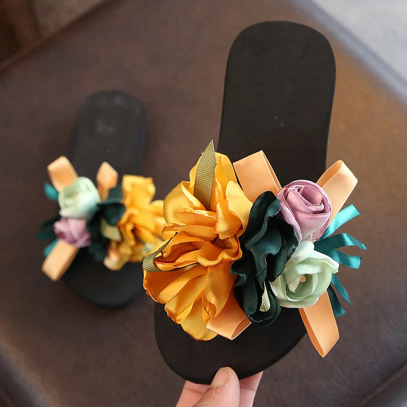 summer outside fashion new flat bottom lovely girls parent-child beach shoes female slippersFlip Flops luxury shoes women