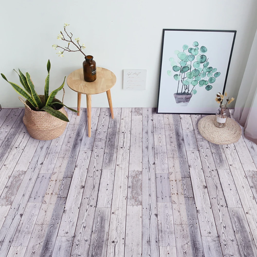 

YOLALA 20x300CM Retro Self Adhesive PVC Floor Roll Vintage Brick Line Pattern DIY Hotel Bedroom Ground Decal Floor Sticker