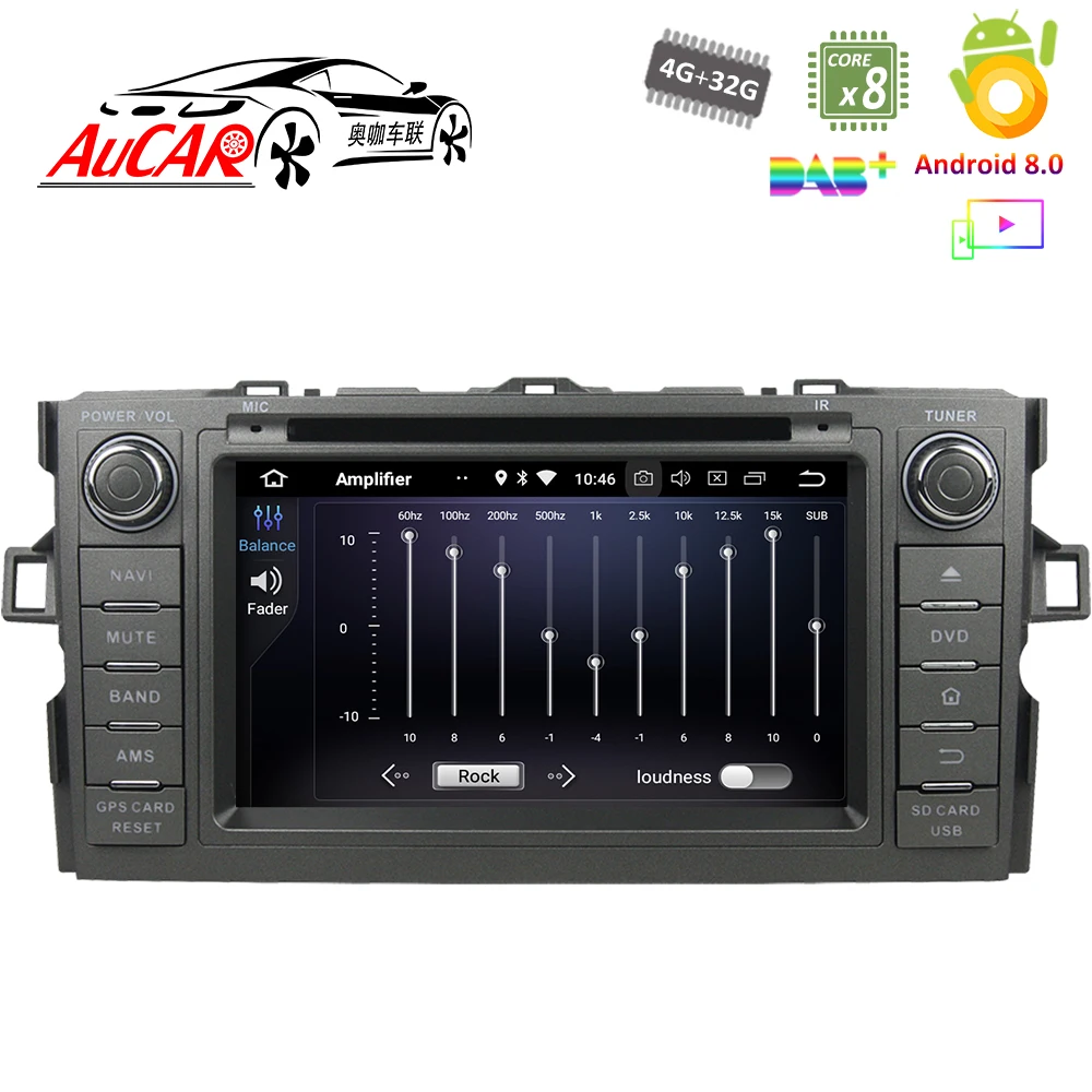 Excellent Touch screen for Toyota Auris car GPS dvd player Multimedia player system HD Bluetooth Radio WIFI 4G AUX touch screen 2 din 3