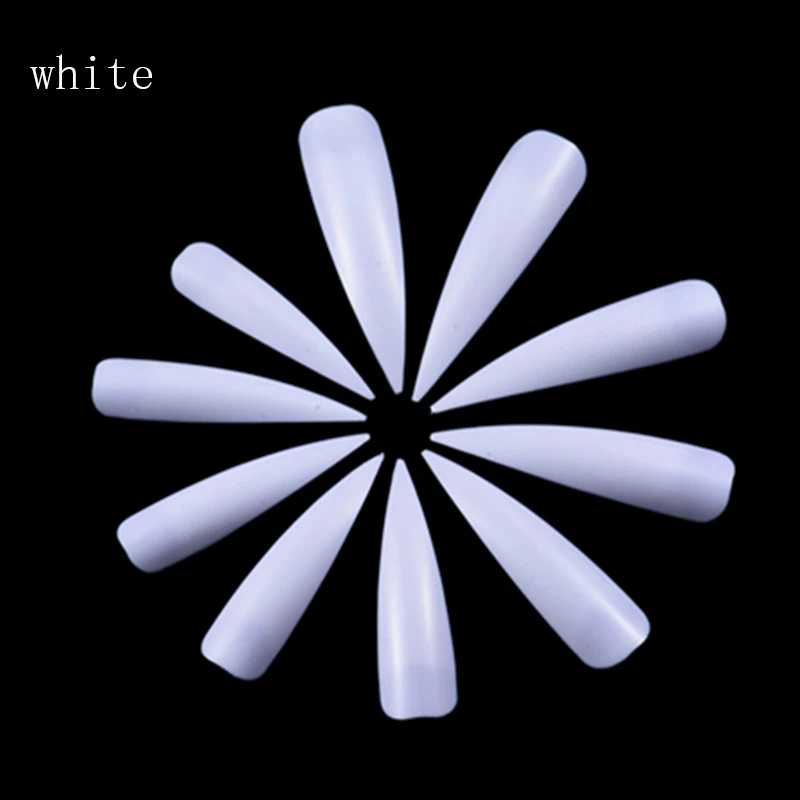 

100Pcs Stiletto False Nails French Acrylic Long Lasting Professional Manicure Artificial Nails Fashion DIY Nail Art Tips