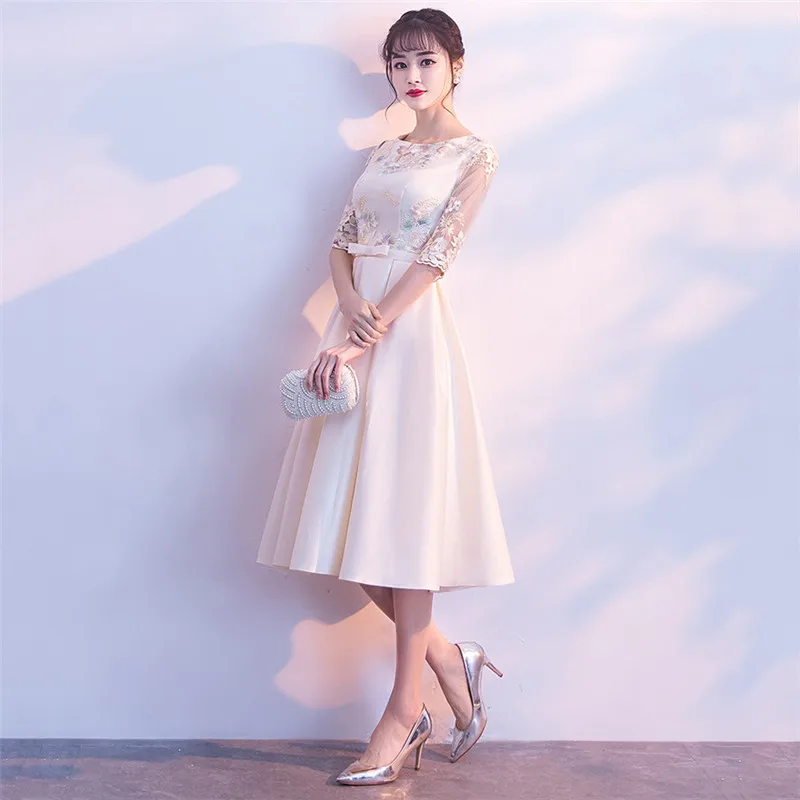 Женское вечернее платье светло голубое цвета шампанского 7 цветов модель 2019 года