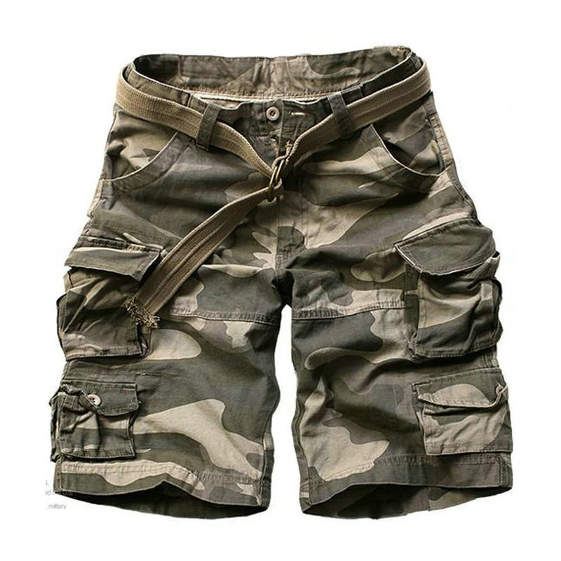 2020 Summer Fashion Military Cargo Shorts Men High Quality Cotton Casual Mens Shorts Multi-pocket ( Free Belt ) casual shorts for men