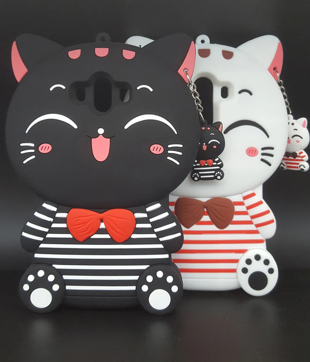 

Soft Silicone Case For Huawei Mate 10/Mate 10 Pro/P20 LITE 3D Cartoon Lucky Meow Meow Cat Rubber Back Cover Protective shell