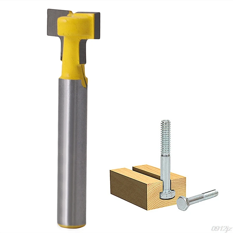 Steel Milling Router Bit Steel Tslot Cutter Drill Bit 1/2'' T