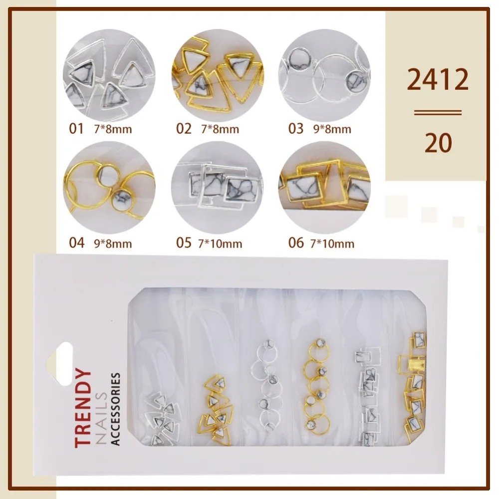 Multi-size 30 pcs Alloy Japanese Nail Rhinestones For Nails Art Decorations Crystals Charms Partition Mixed Size Rhinestone Set