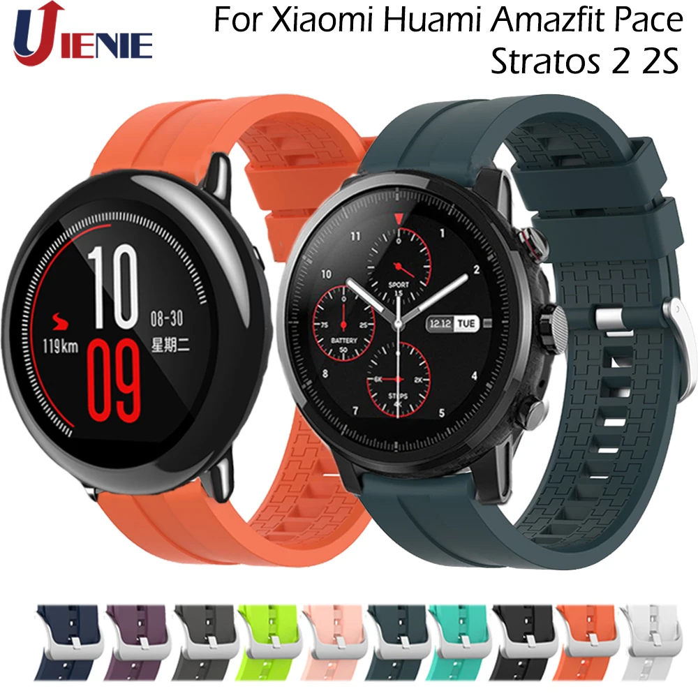 Спортивный силиконовый ремешок для часов для Xiaomi Huami Amazfit Pace/Stratos 2 2 S/GTR 47 мм браслет для часов 22 мм для Galaxy 46 мм gear S3