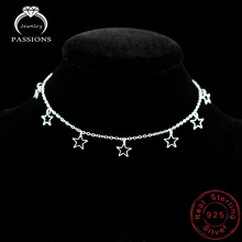 Лидер продаж, полый кулон в виде звезды и сердца, ножной браслет, цепочка, 925 пробы, Серебряная пластина, женские браслеты на ногу, браслет для женщин, ювелирное изделие, подарок