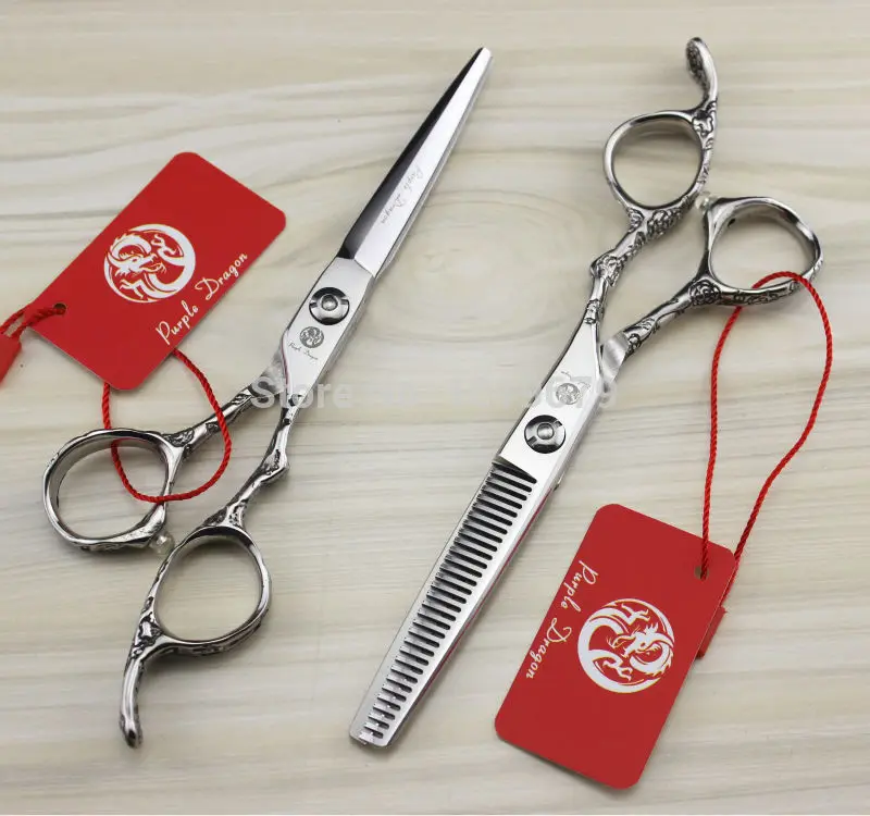 2015 New Purple dragon Hair Scissors Barber scissors Hair Scissor Set